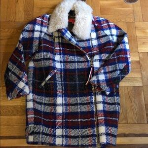 Hilfiger Runway Collection cocoon plaid coat